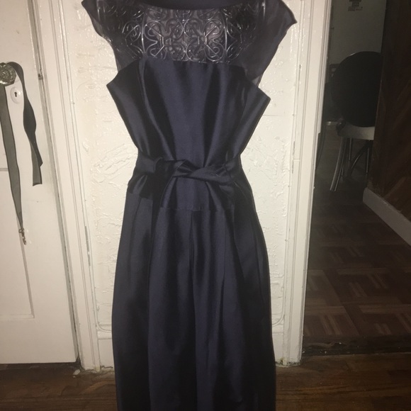 NWOT Rickie Freeman for Teri Jon Navy Dress Sz 4 - Picture 5 of 6